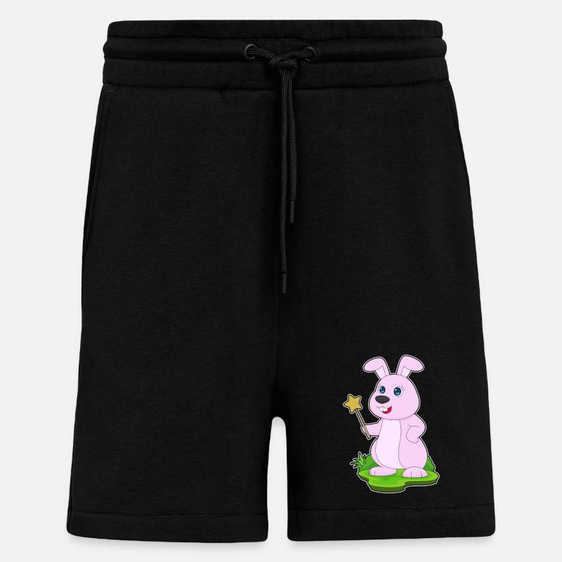 Baguette de sorcier lapin - Short bio décontracté fabriqué en UE - SOLID BLACK