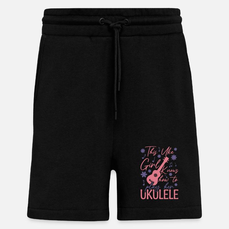 Fille Uke - Short bio décontracté fabriqué en UE - SOLID BLACK