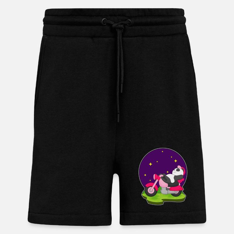 Panda Motorrad - Shorts - made by SPREAD - SOLID BLACK