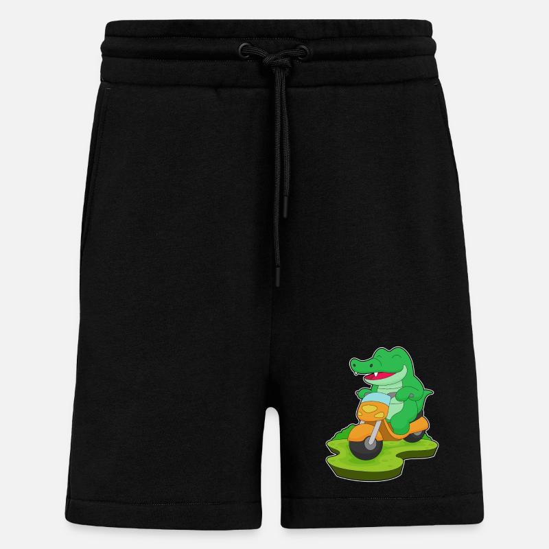 Krokodil Motorroller - Shorts - made by SPREAD - SOLID BLACK