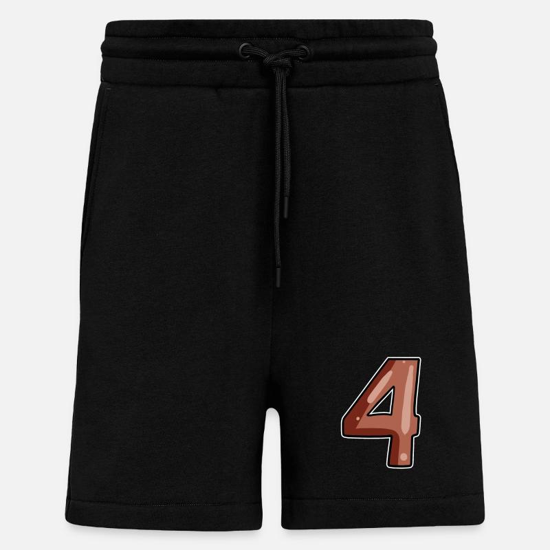 4 Numéro Numéro Quatre Marron - Short bio décontracté fabriqué en UE - SOLID BLACK