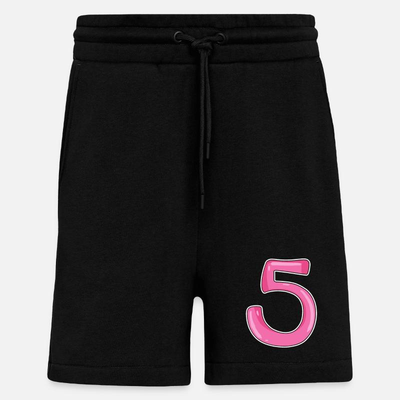 Five Number Number 5 - Shorts - made by SPREAD - SOLID BLACK