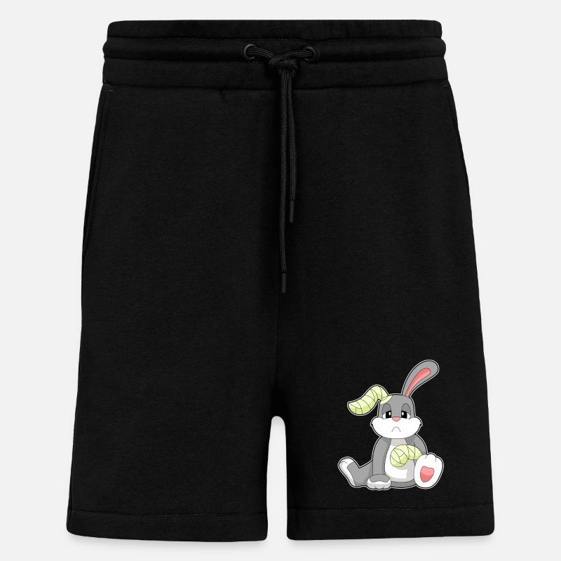 Bandage de lapin - Short bio décontracté fabriqué en UE - SOLID BLACK