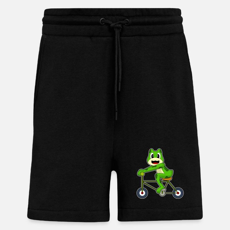 Frog Bicycle - Shorts - made by SPREAD - SOLID BLACK