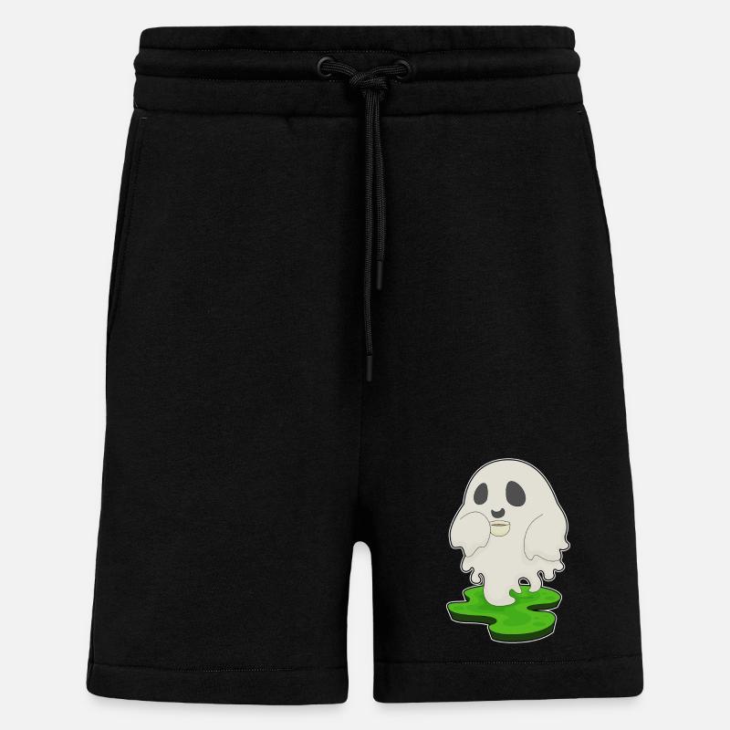 Geist Halloween Kaffee - Shorts - made by SPREAD - SOLID BLACK