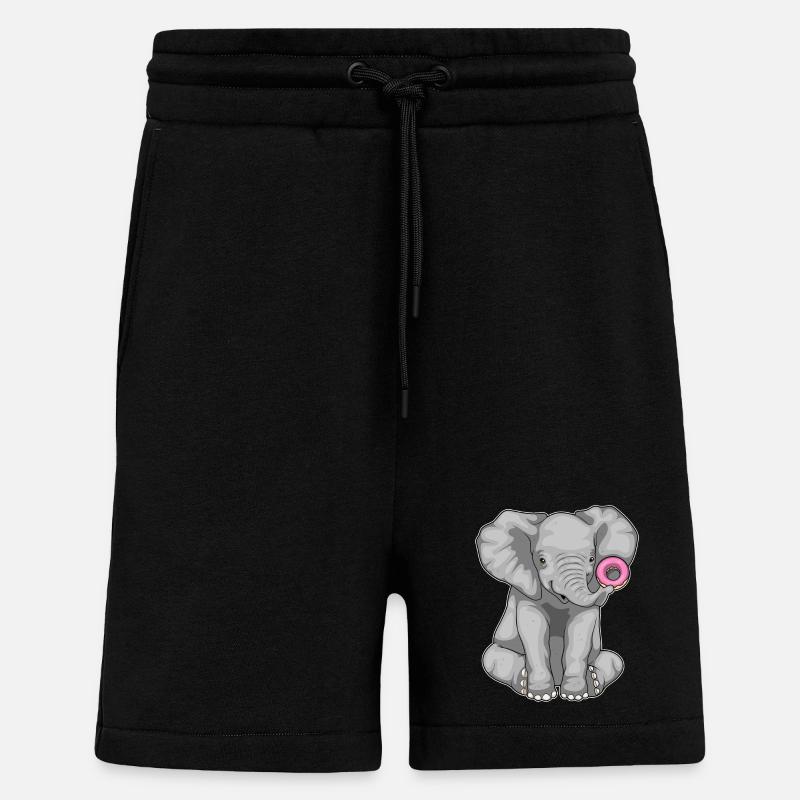 Elefant Donut - Shorts - made by SPREAD - SOLID BLACK