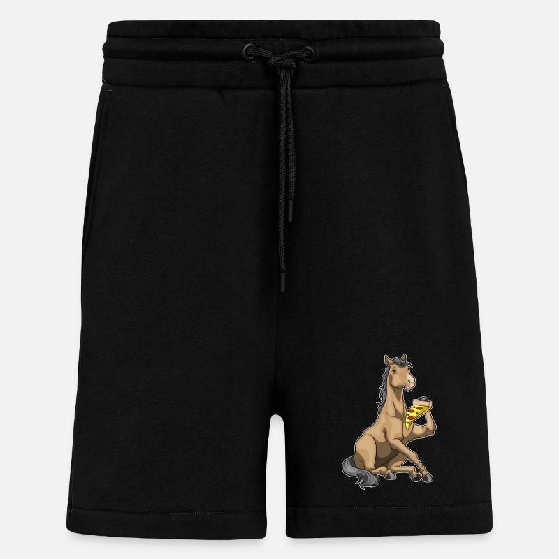 Pferd Pizza - Shorts - made by SPREAD - SOLID BLACK