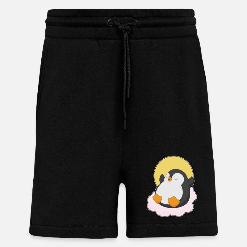 Penguin Clouds - Shorts - made by SPREAD - SOLID BLACK