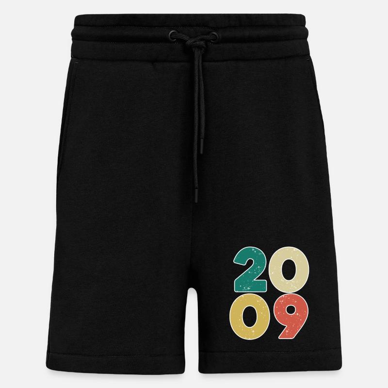 2009 - Année 2009 - Année 2009 - Short bio décontracté fabriqué en UE - SOLID BLACK