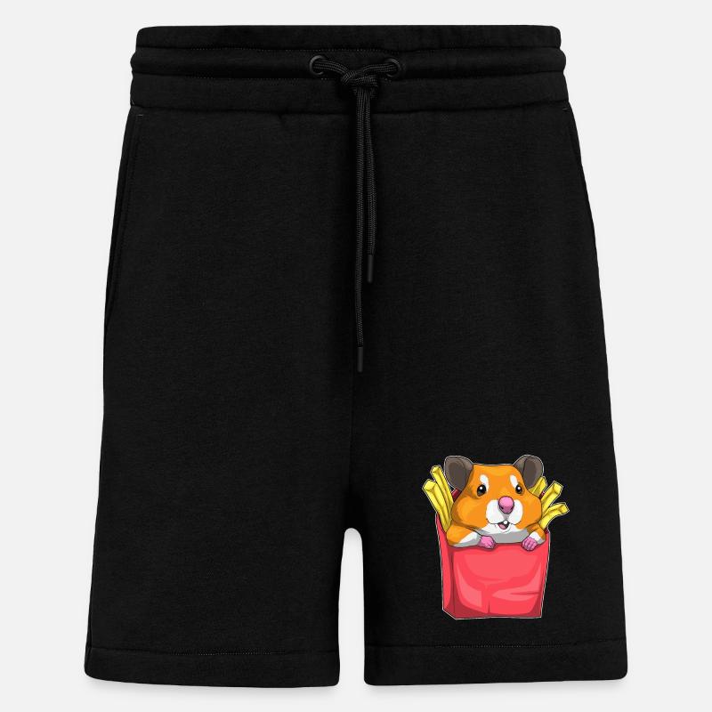 Hamster Pommes frites - Shorts - made by SPREAD - SOLID BLACK