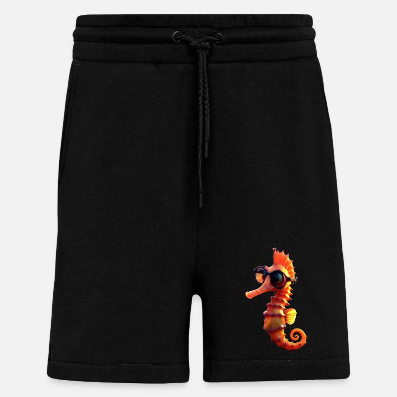 Seepferdchen Aquarist Angler Süßes Seepferdchen - Shorts - made by SPREAD - SOLID BLACK