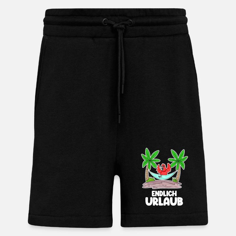 Urlaub Ferien Frei - Shorts - made by SPREAD - SOLID BLACK