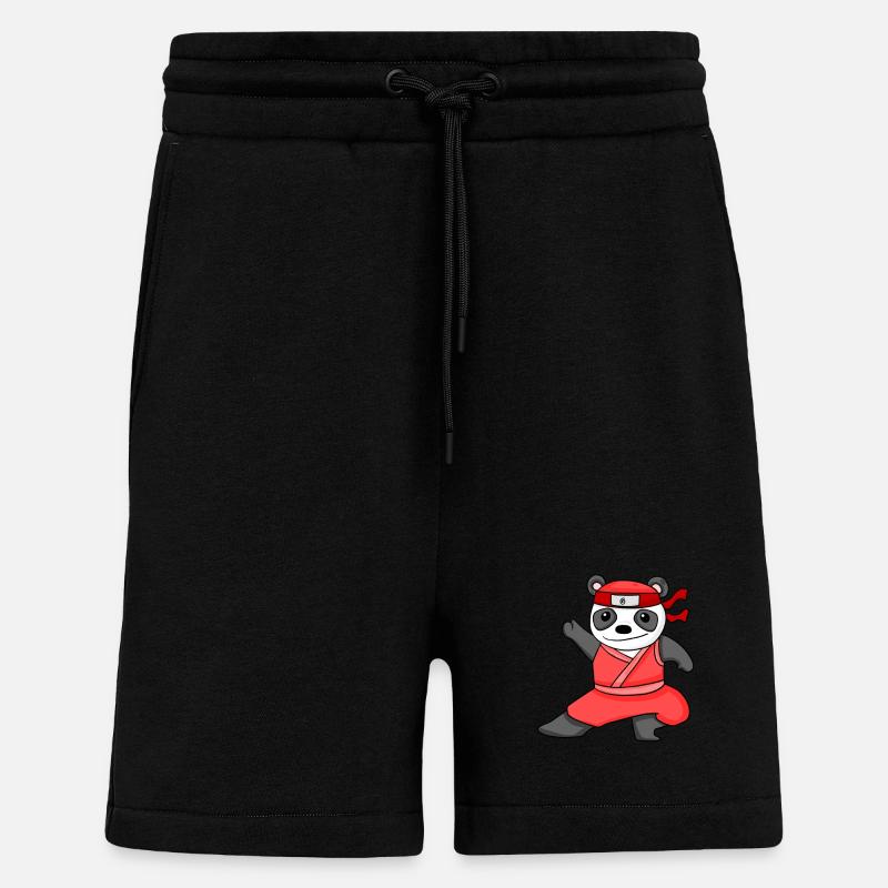 Ninja Panda - Shorts - made by SPREAD - SOLID BLACK