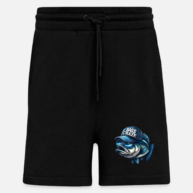 Gestreifter Barsch-Wahn - Shorts - made by SPREAD - SOLID BLACK