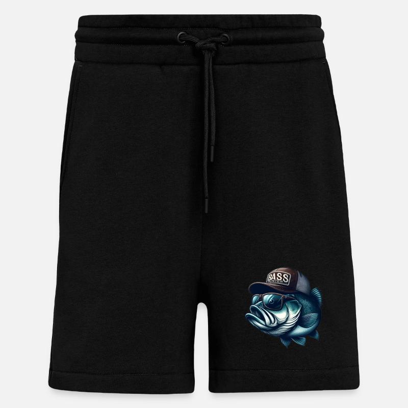 Gestreifter Barschjäger - Shorts - made by SPREAD - SOLID BLACK