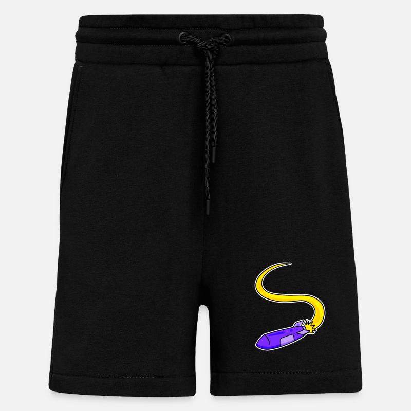 Rocket motif - Shorts - made by SPREAD - SOLID BLACK