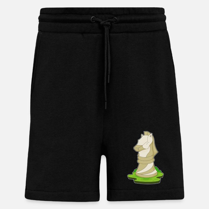 Schachfigur Springer Schach - Shorts - made by SPREAD - SOLID BLACK