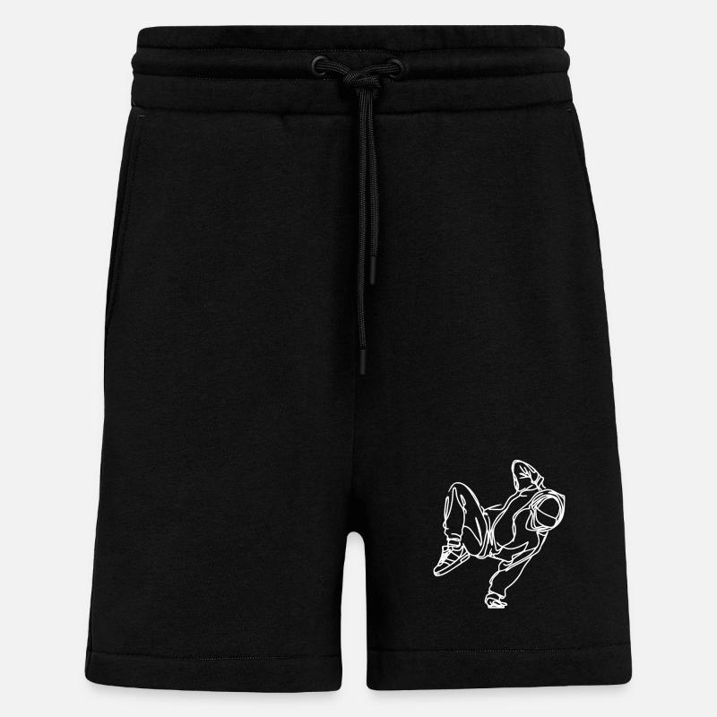 Breakdancer Zeichnung - Shorts - made by SPREAD - SOLID BLACK