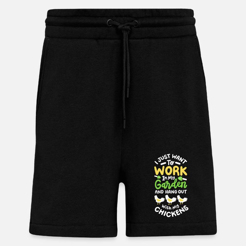 Garten Gartenarbeit - Shorts - made by SPREAD - SOLID BLACK