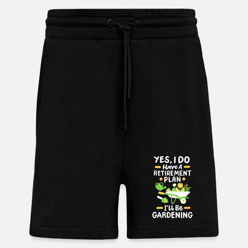 Garten Gartenarbeit Pflanzen - Shorts - made by SPREAD - SOLID BLACK