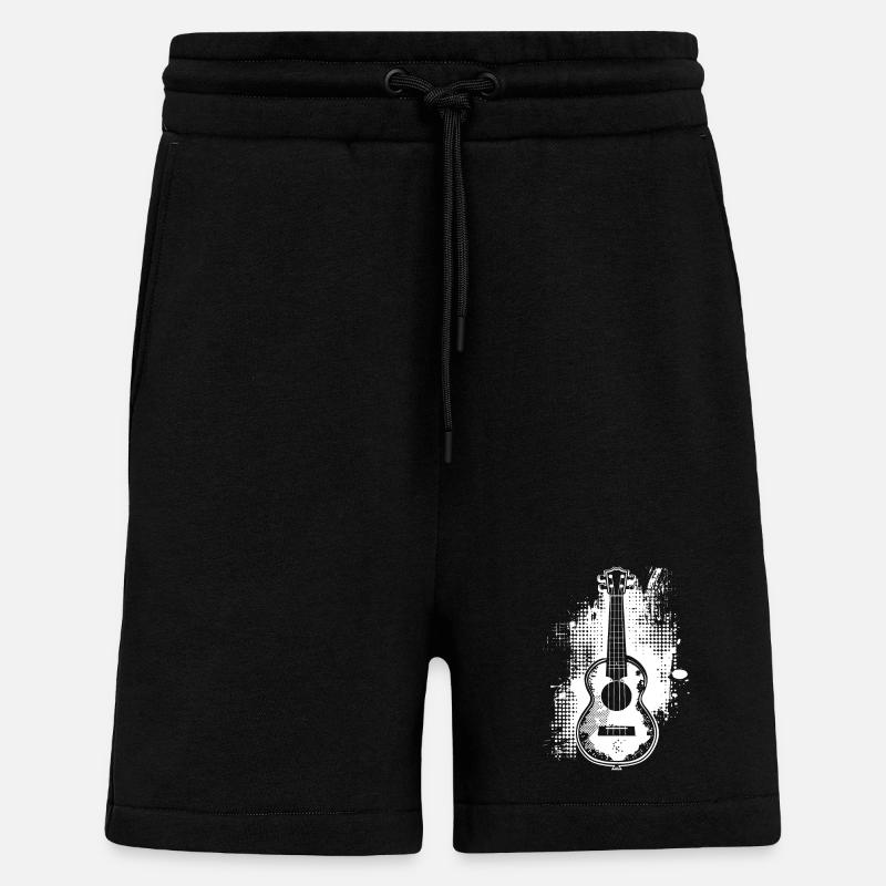 Ukulele Sketch - Shorts - made by SPREAD - SOLID BLACK