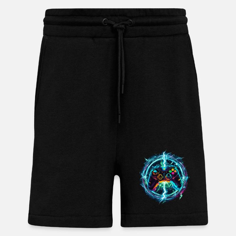 Galactic Gaming Controller - Shorts - made by SPREAD - SOLID BLACK