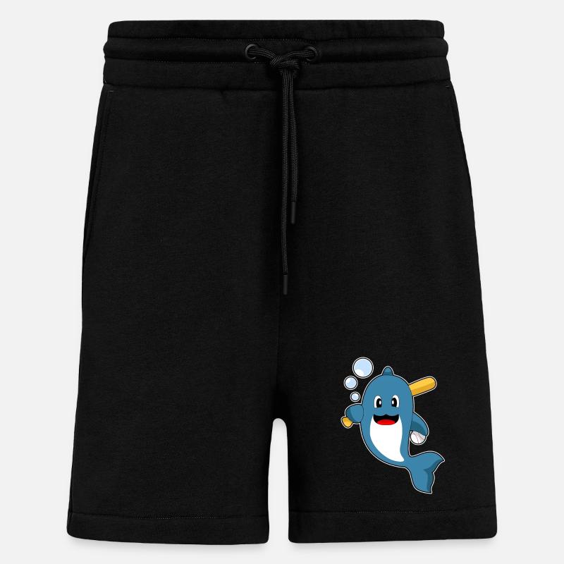 Delfin Baseball Baseballschläger - Shorts - made by SPREAD - SOLID BLACK