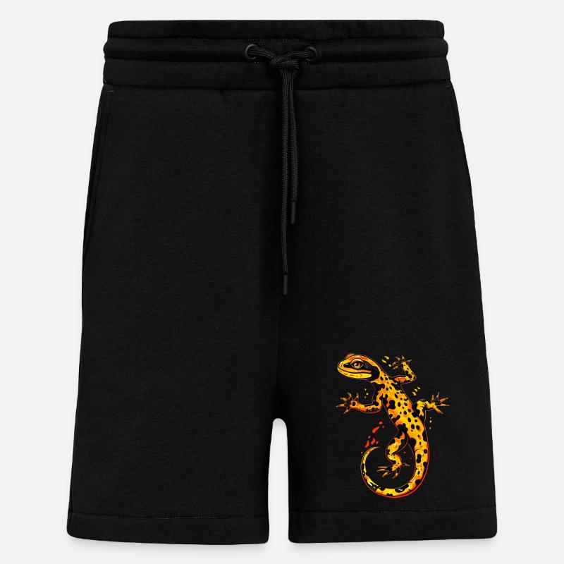 Salamander Molch Schwanzlurch Feuersalamander - Shorts - made by SPREAD - SOLID BLACK