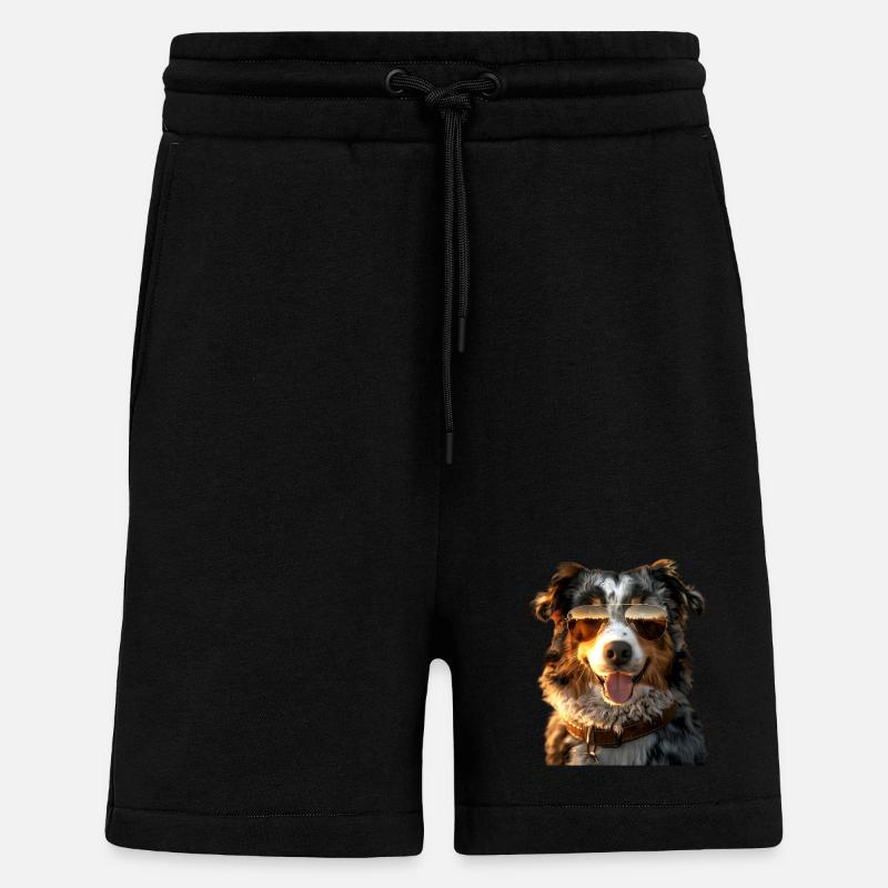 Australian Shepherd Hunde Liebhaber Süßer Aussie - Shorts - made by SPREAD - SOLID BLACK