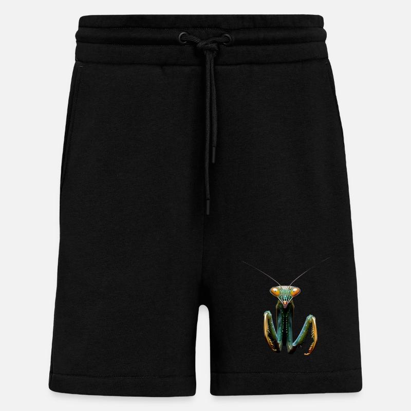 Gottesanbeterin Praying Mantis Liebe Fangschrecken - Shorts - made by SPREAD - SOLID BLACK