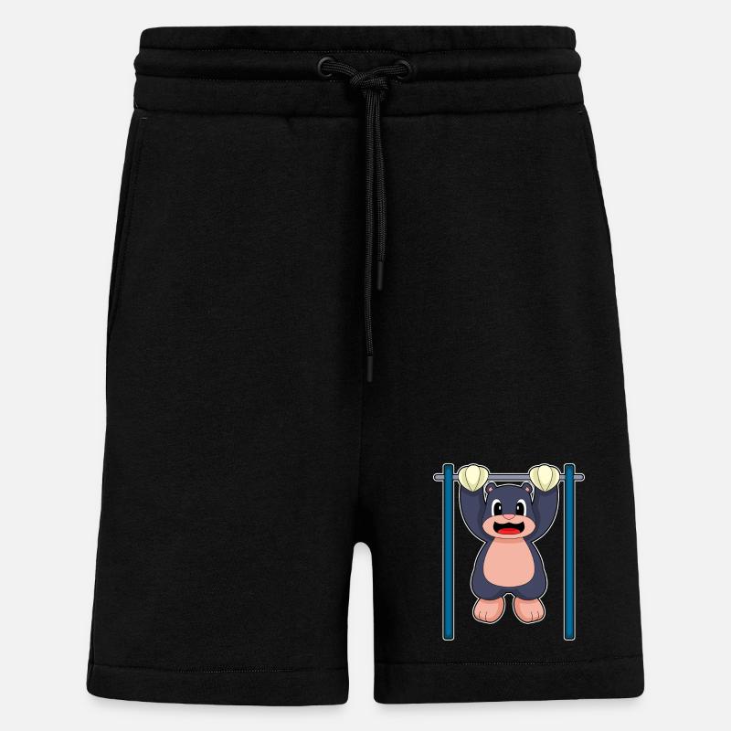 Mole Bodybuilder Pull-ups Bodybuilding - Shorts - made by SPREAD - SOLID BLACK