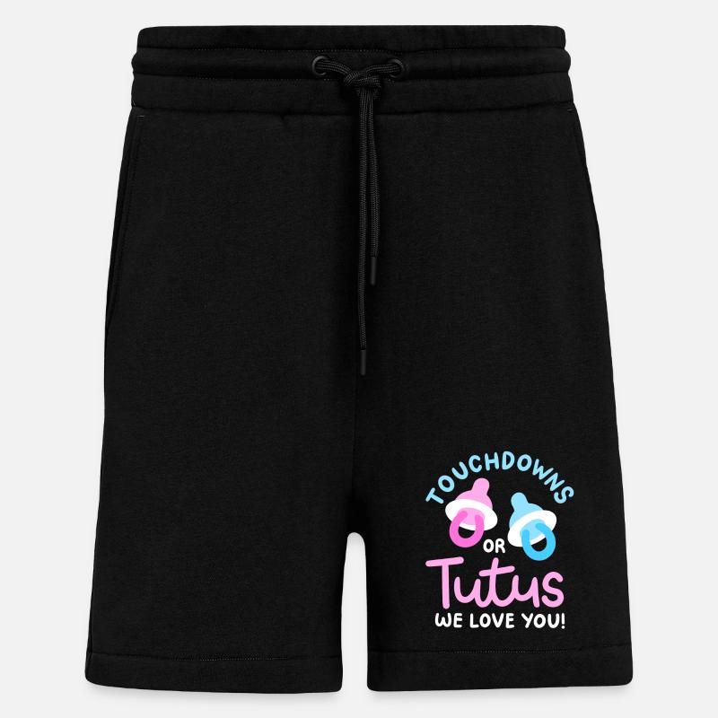 Touchdowns oder Tutus für Gender-Reveal-Partys - Shorts - made by SPREAD - SOLID BLACK