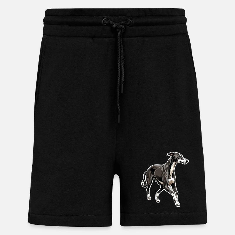 Silhouette Greyhound Contour élégant - Short bio décontracté fabriqué en UE - SOLID BLACK