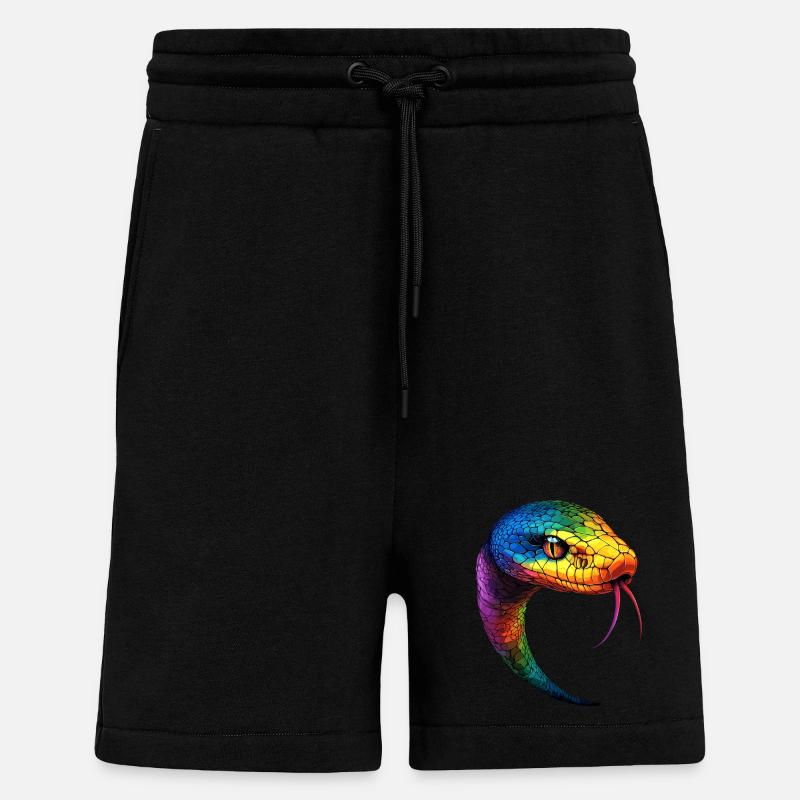 Schlange Python Kobra Mamba Klapperschlange Snake - Shorts - made by SPREAD - SOLID BLACK