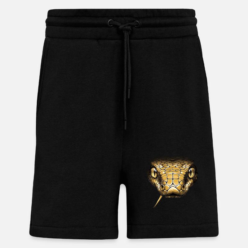 Schlange Python Kobra Mamba Klapperschlange Snake - Shorts - made by SPREAD - SOLID BLACK