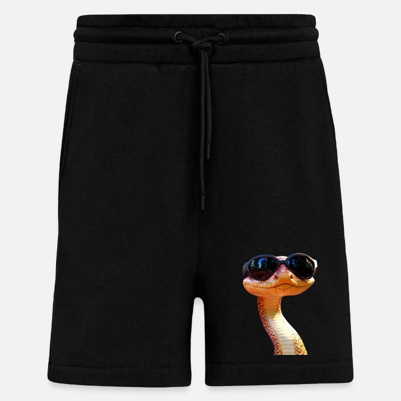 Schlange Python Kobra Mamba Klapperschlange Snake - Shorts - made by SPREAD - SOLID BLACK