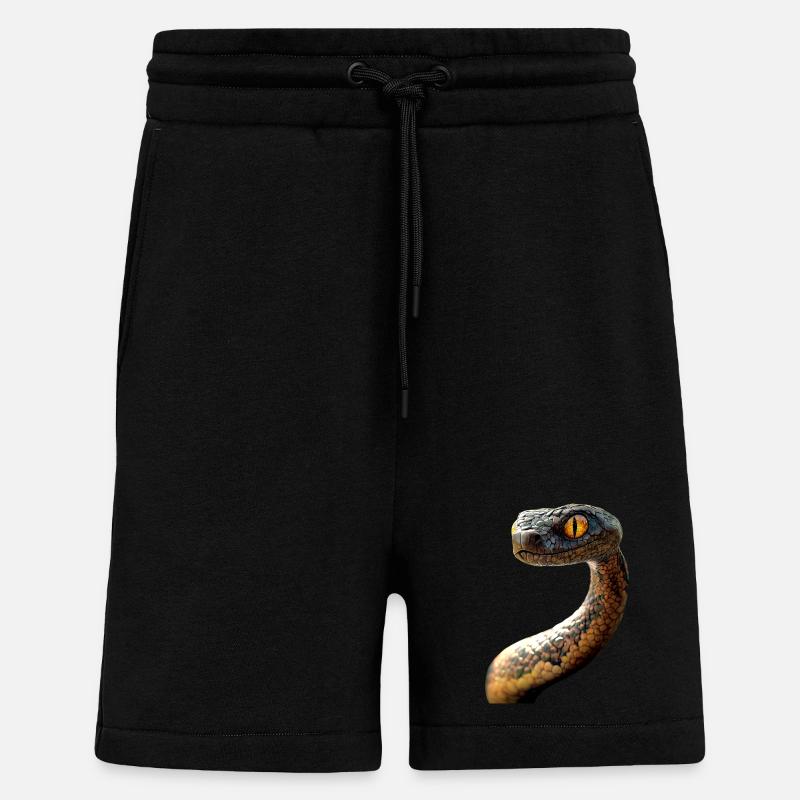Schlange Python Kobra Mamba Klapperschlange Snake - Shorts - made by SPREAD - SOLID BLACK
