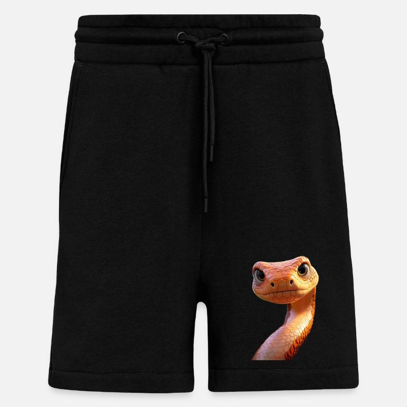 Schlange Python Kobra Mamba Klapperschlange Snake - Shorts - made by SPREAD - SOLID BLACK