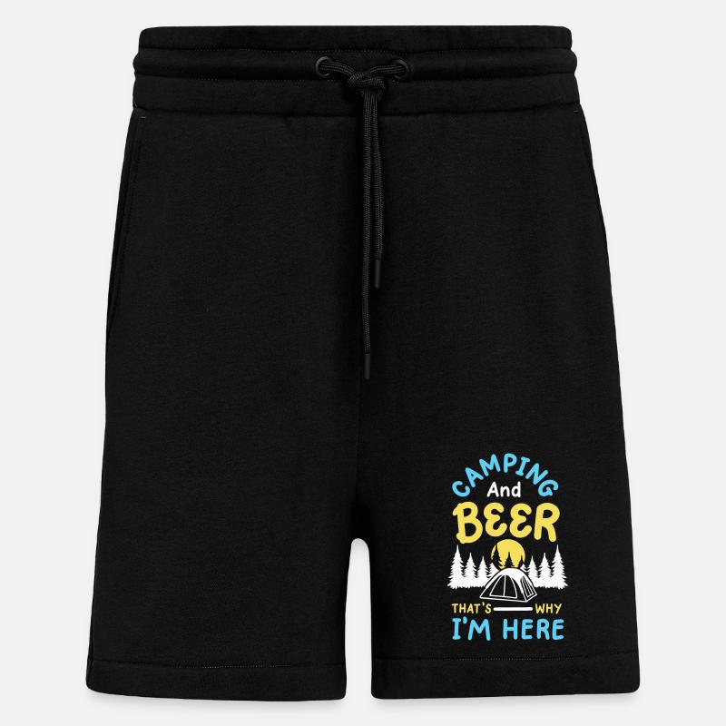 Camping und Bier Camper - Shorts - made by SPREAD - SOLID BLACK