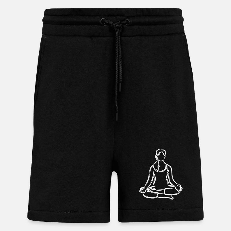 Yogini Zeichnung - Shorts - made by SPREAD - SOLID BLACK