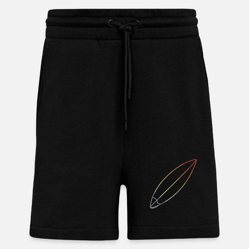 Planche de surf - Short bio décontracté fabriqué en UE - SOLID BLACK