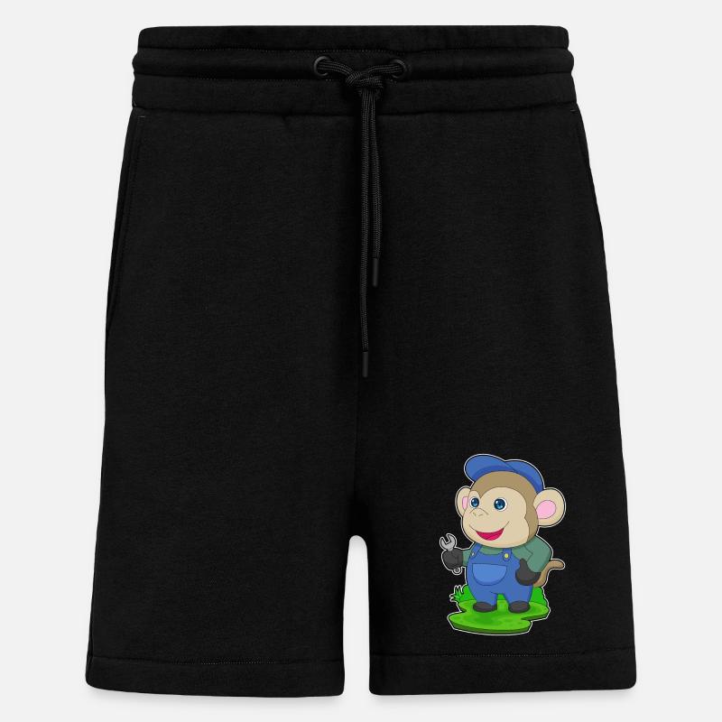 Clé d’artisan Monkey - Short bio décontracté fabriqué en UE - SOLID BLACK