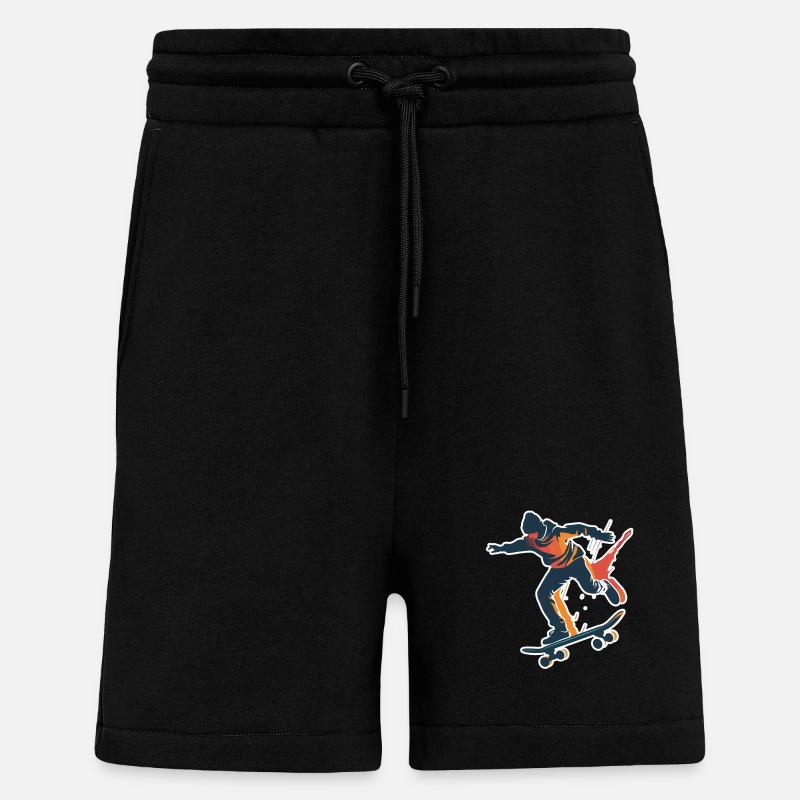 Skateboarder Grafik - Shorts - made by SPREAD - SOLID BLACK