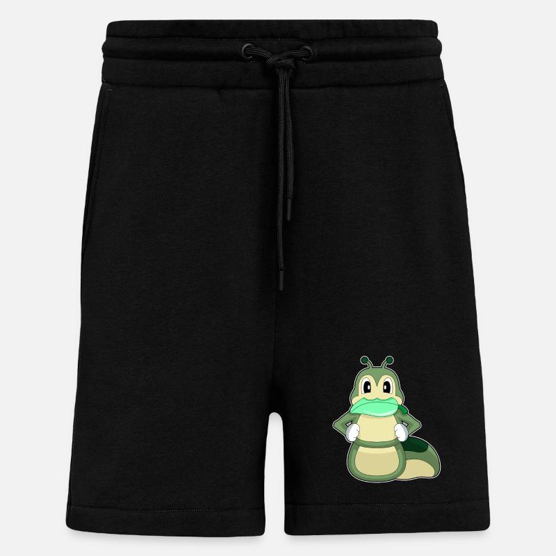 Caterpillar Leaf - Shorts - made by SPREAD - SOLID BLACK