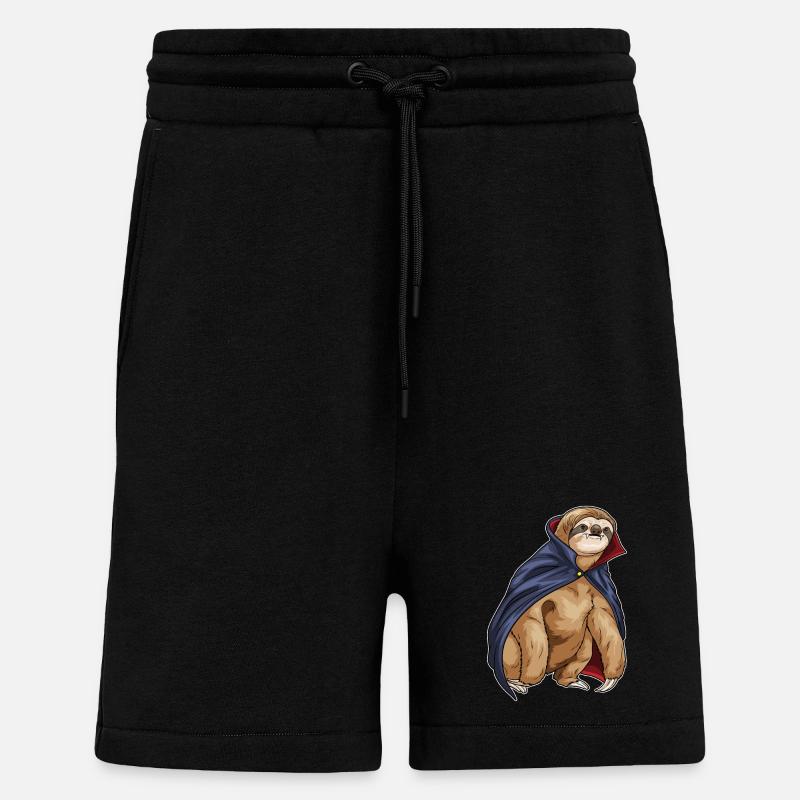 Sloth Halloween Vampire - Shorts - made by SPREAD - SOLID BLACK