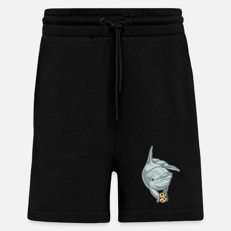 Biscuit dauphin - Short bio décontracté fabriqué en UE - SOLID BLACK