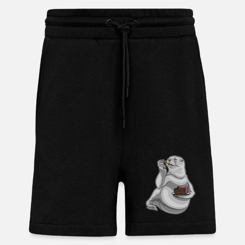 Gâteau de phoque - Short bio décontracté fabriqué en UE - SOLID BLACK