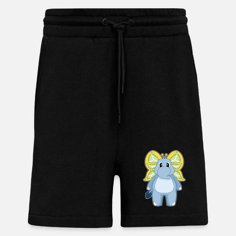 Elefant Schmetterling - Shorts - made by SPREAD - SOLID BLACK