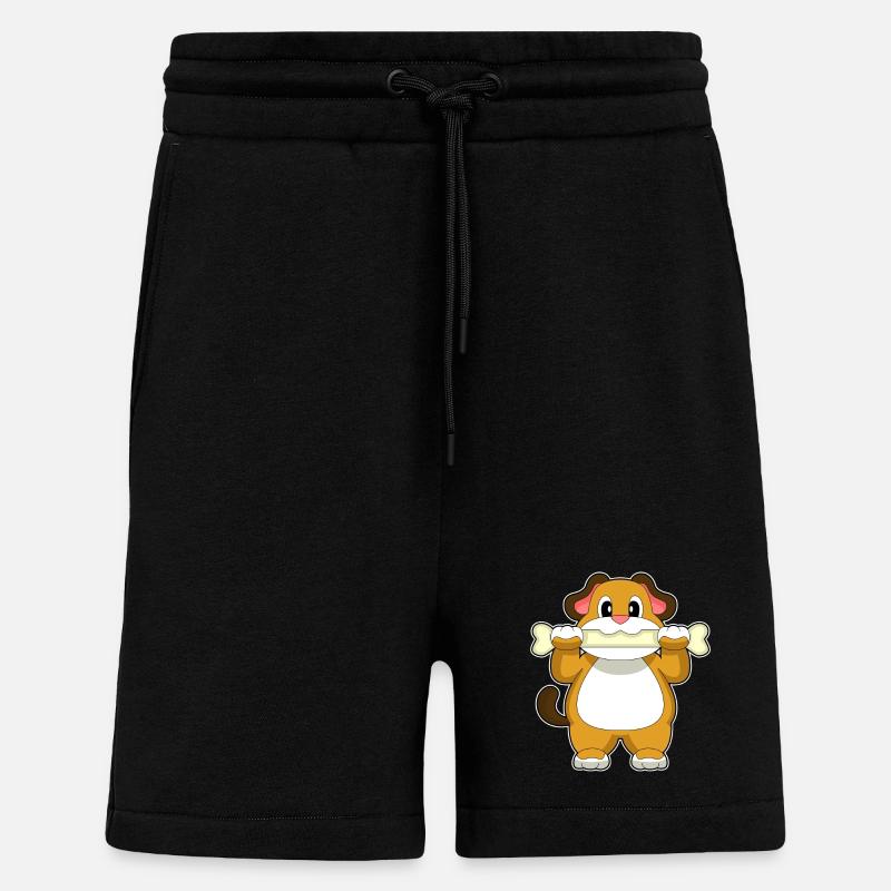 Os de chien - Short bio décontracté fabriqué en UE - SOLID BLACK