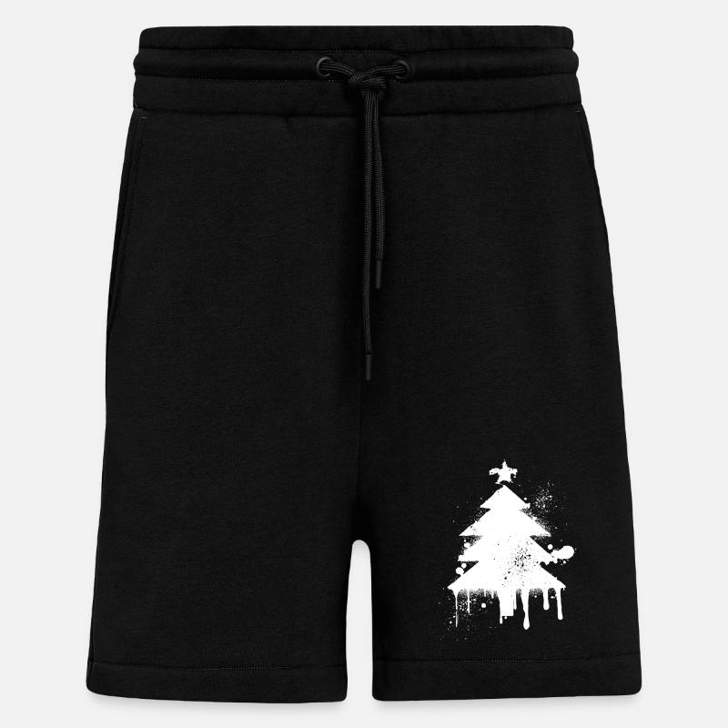 Weihnachtsbaum Spritzeneffekt - Shorts - made by SPREAD - SOLID BLACK